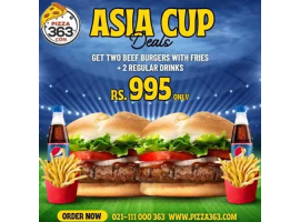 Pizza 363 Offers Asia Cup Deal 1 For Rs.995/-